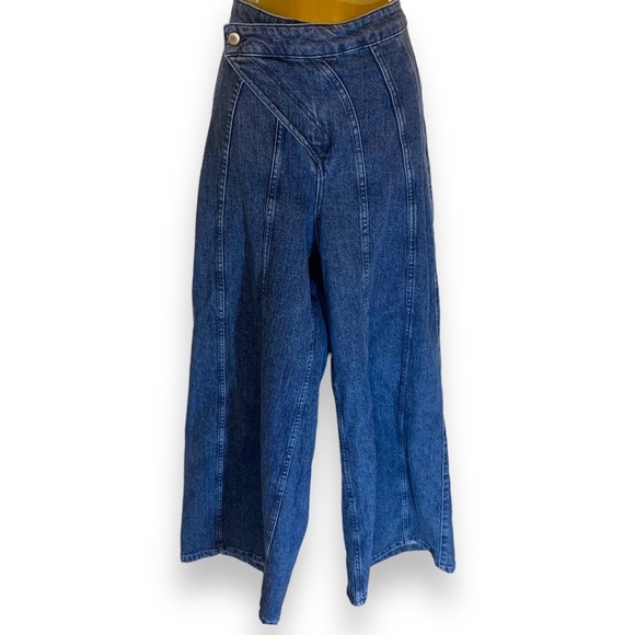 Social Tourist ultra high Rise Baggy wide leg cross over angled closure 27 - Picture 5 of 15